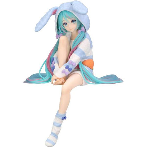 Figurines FuRyu - Hatsune Miku - Bunny Ear Pajamas Noodle Stopper Figure (Blue Ver.)