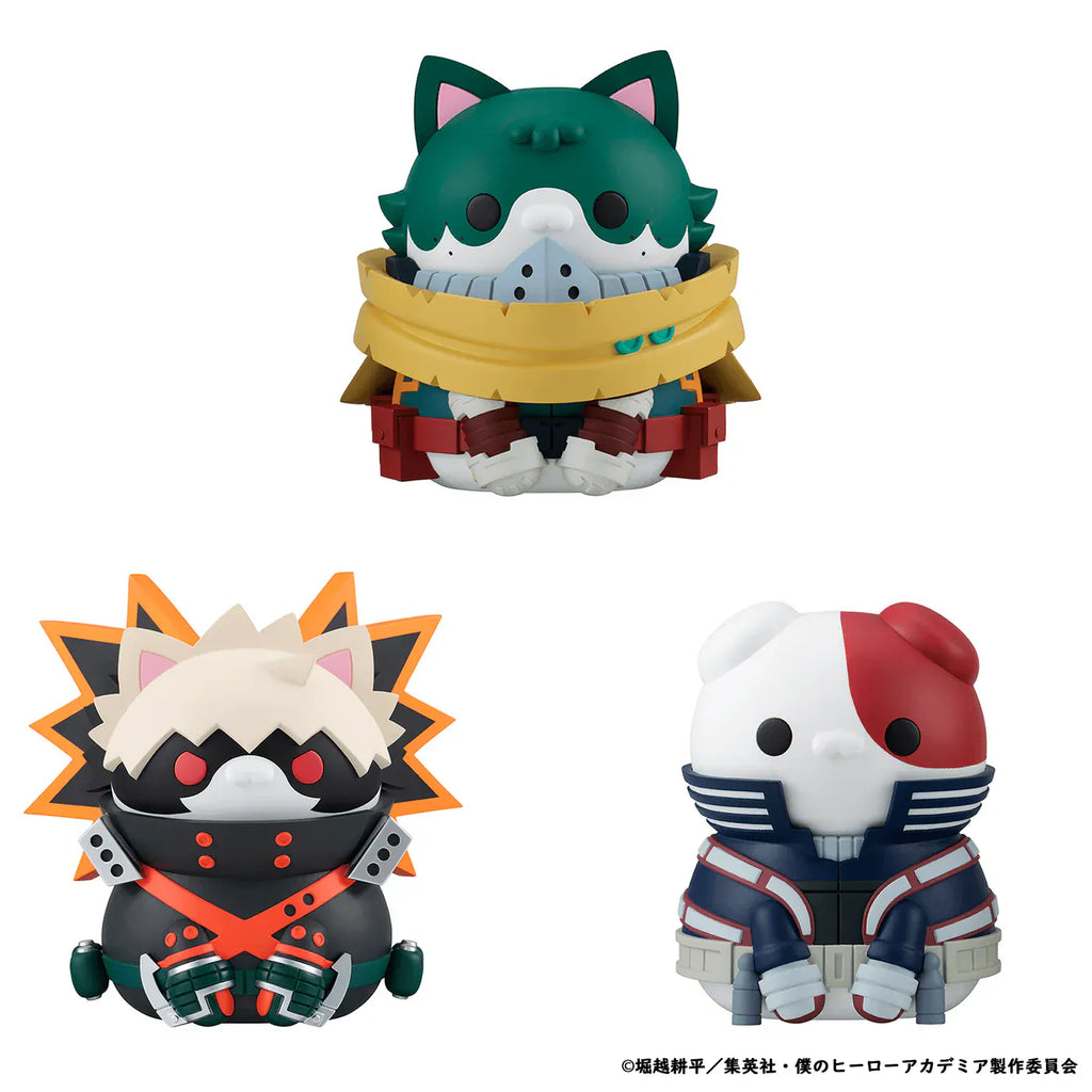 Figurines My Hero Academia – Midoriya Izuku, Bakugo Katsuki & Todoroki Shoto Mega Cat Project Nyanto! The Big Heroaca Cats Figure Set (With Gift) (848643)<br>[Pre-Order 09/01/26]