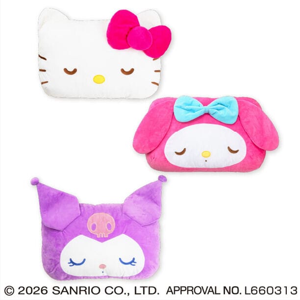 Home & Decor Sanrio Characters Kadomaru Cushion - Hello Kitty, My Melody and Kuromi (22 inches)