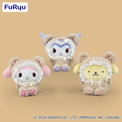 Sanrio Characters Cooking Cafe Bear Plush - My Melody, Kuromi, Pompompurin (8 Inches)