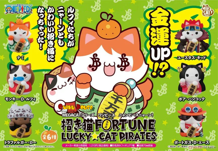 [Blind Box] One Piece Nyan Piece Nyan! Fortune Lucky Cat Pirates - Mega Cat Project