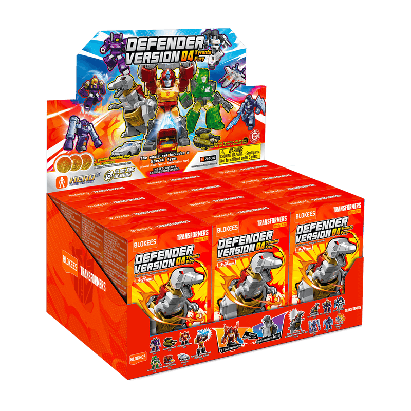 Model Kit Blokees Transformers - Defender Version 04 Tyrants Fury Collectible Figures (Box of 12)