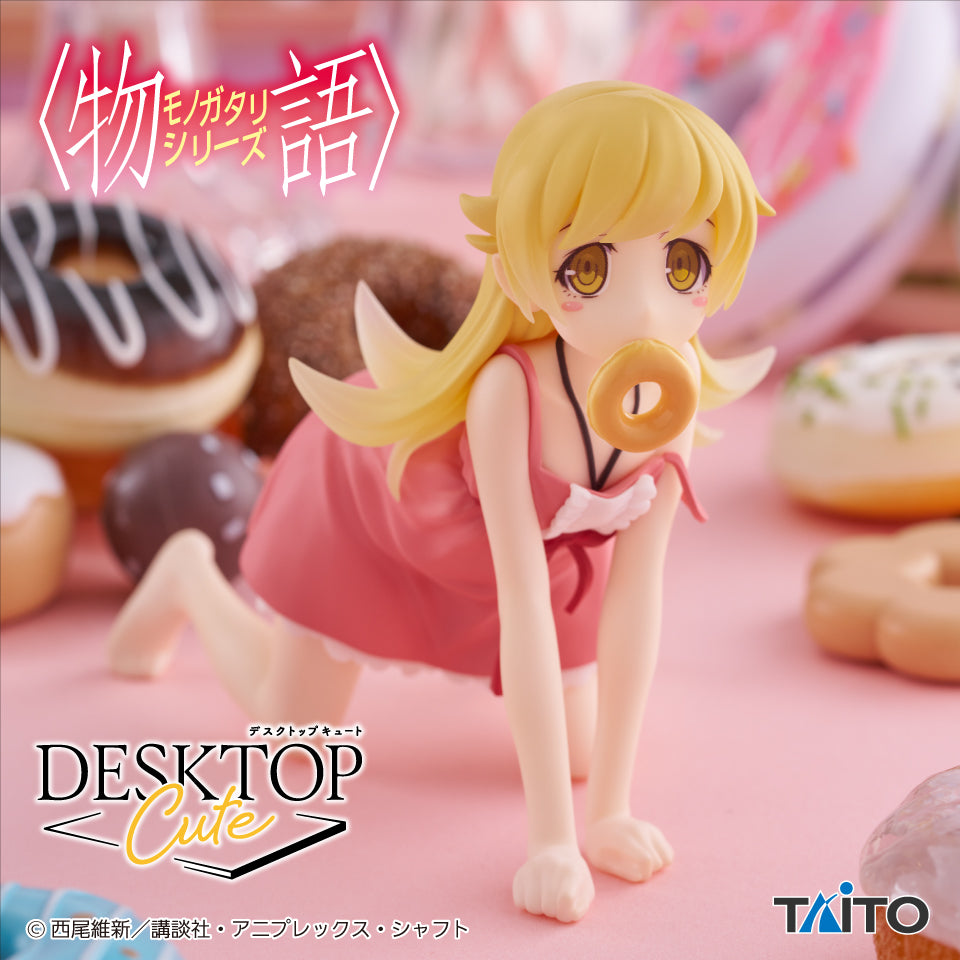 Monogatari Series Desktop Cute Figure Shinobu Oshino, full view with official branding