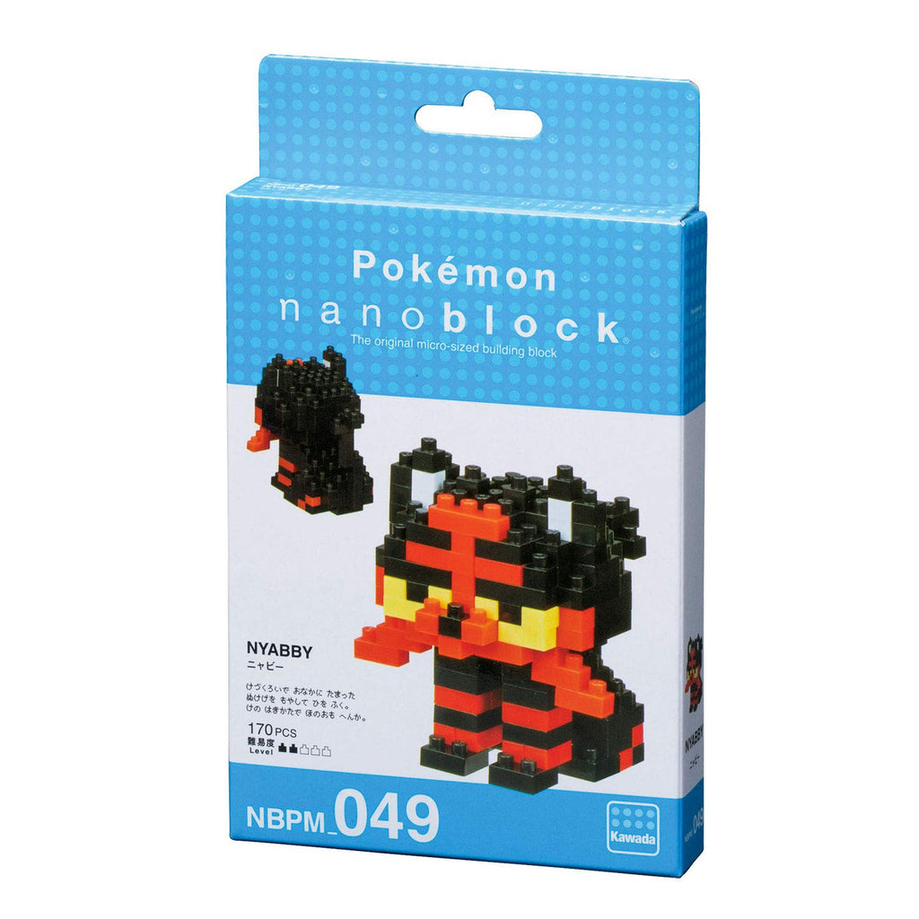 Kawada NBPM-049 nanoblock Pokemon Litten (Nyabby) front view