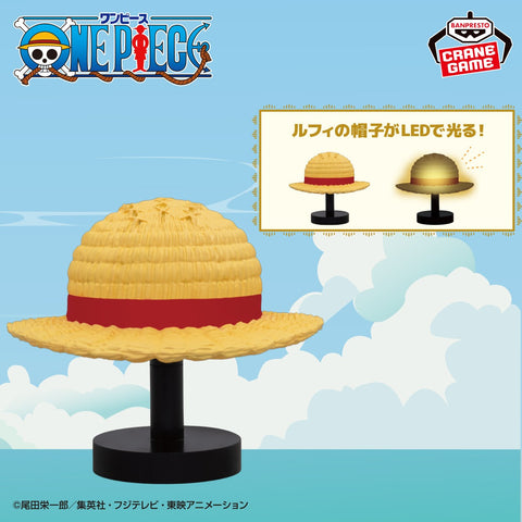 One Piece Luffy Straw Hat Room Light featuring a clear and professional view of the product with official Banpresto branding.