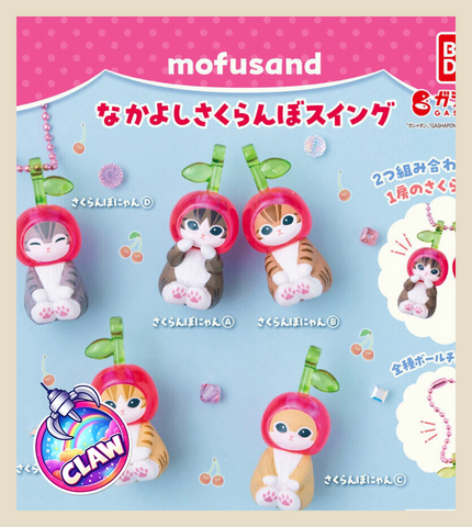 🕹️Paw Game - mofusand Friendly Cherries Swing Mascot