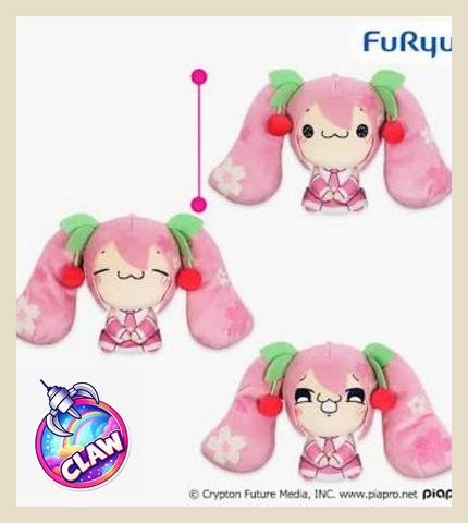 🕹️Paw Game - Hatsune Miku Mochipiko Plushie Sakura Miku