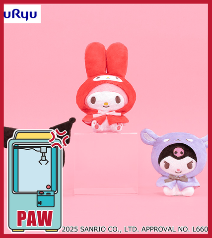 Paw Machine 🕹️Paw Game - My Melody Kuromi Plush Toy with Dress-Up Poncho