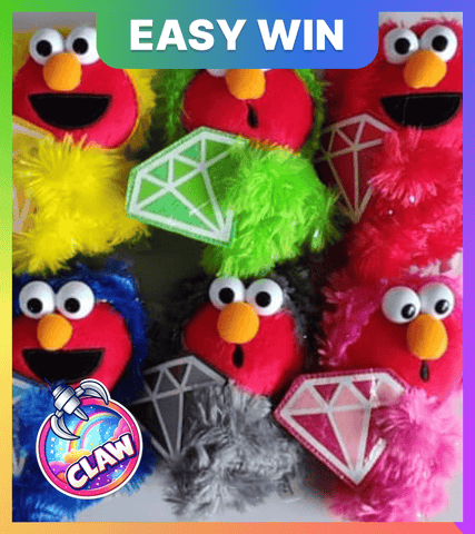 Paw Machine 🕹️Paw Game - Sesame Street Elmo Colorful Diamond Plush