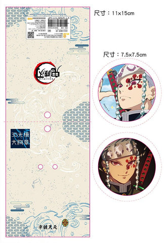 Pin & Badge Demon Slayer Tengen Uzui Flashy Raster Effect Badge - 7.5cm