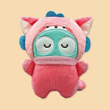 Plush Hangyodon Wanted Lesser Panda Costume Plush - Blue, Brown and Pink (7 Inches)