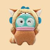 Plush Hangyodon Wanted Lesser Panda Costume Plush - Blue, Brown and Pink (7 Inches)