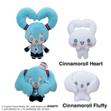 Plush Hatsune Miku x Cinnamoroll Mini Plush Toy Vol.6 - Cinnamoroll Heart & Cinnamoroll Fluffy (7 inches)