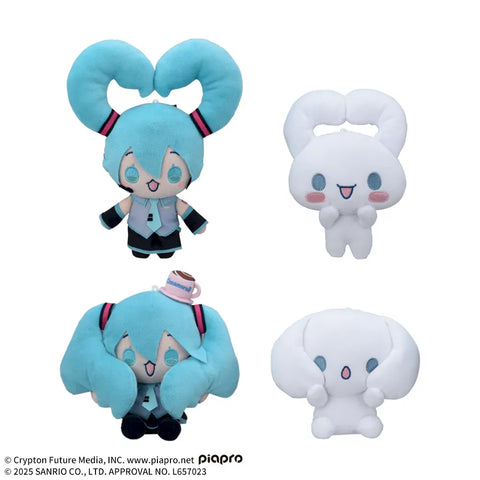 Plush Hatsune Miku x Cinnamoroll Mini Plush Toy Vol.6 - Cinnamoroll Heart & Cinnamoroll Fluffy (7 inches)
