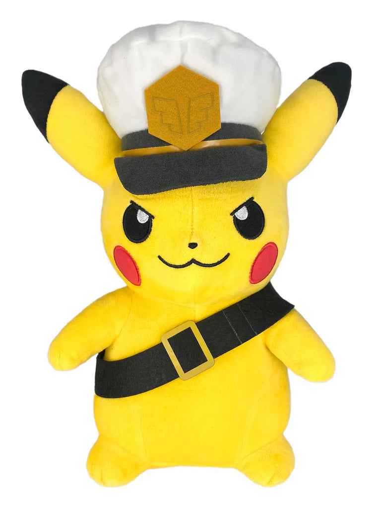 Plush Pokemon Captain Pikachu Fluffy Plush - 10 Inches