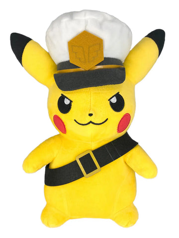 Plush Pokemon Captain Pikachu Fluffy Plush - 10 Inches