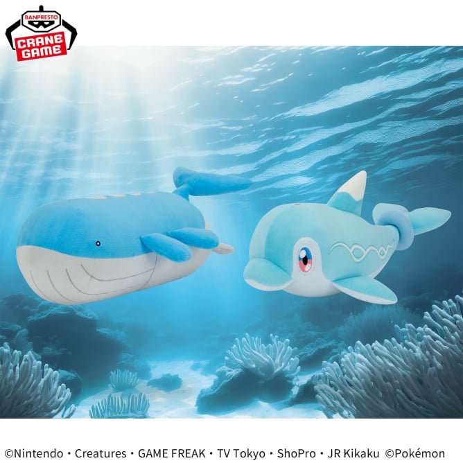 Plush Pokemon Mofugut Nami Dolphin Plush - 8 Inches