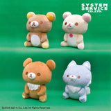 Plush Rilakkuma Chairoikoguma's Friend Sitting Plush Looking Up Version - Rilakkuma, Korilakkuma, Chairoikoguma and Blue Wolf (6 Inches)
