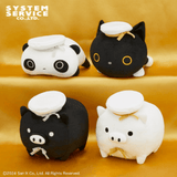 Plush San-X All Stars Sparkling Ribbon Hat Plush Toy Big - Tarepanda, Socks Cat, Monochrome Boo Black and Monochrome Boo White (10 Inches)