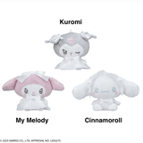 Plush Sanrio Characters Kuromi Yurukawa Mascot Milky Lolita - Kuromi, My Melody and Cinnamoroll (4 Inches)