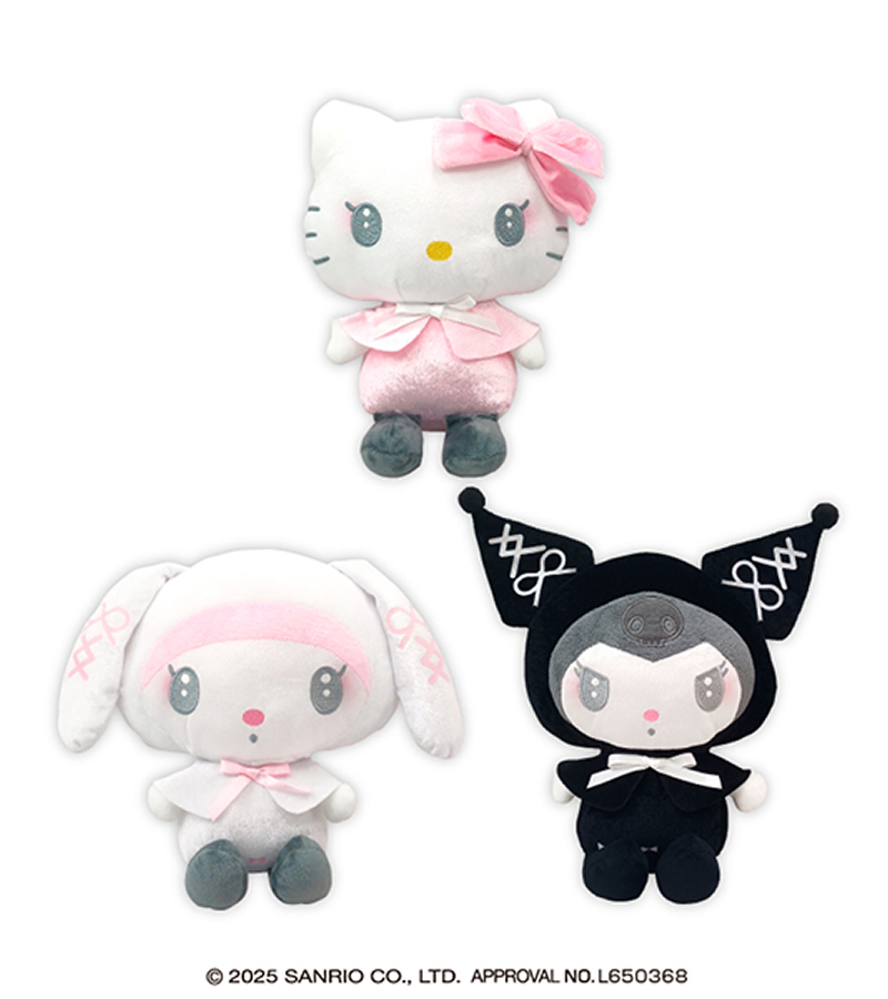 Plush Sanrio Characters Moonlit Night Dolls - My Melody, Hello Kitty & Kuromi (7 Inches)