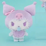 Plush Sanrio Characters Sugar Party Friends Bib Plush - Kuromi, My Melody and Cinnamoroll (5 Inches)