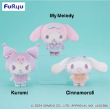 Plush Sanrio Characters Sugar Party Friends Bib Plush - Kuromi, My Melody and Cinnamoroll (5 Inches)