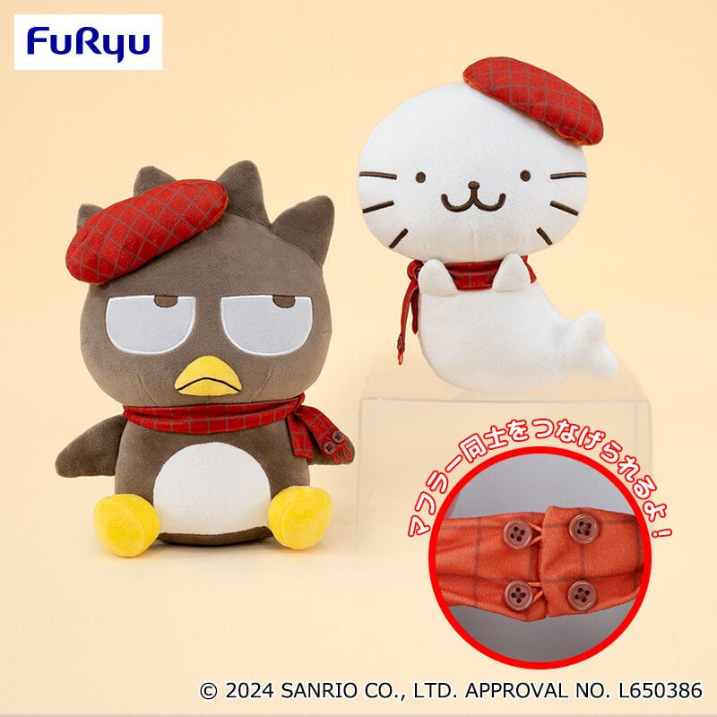 Plush Sanrio Favorite Scarf BIG Plush Toy - Badtz-Maru & Good Hanamaru (10 Inches)
