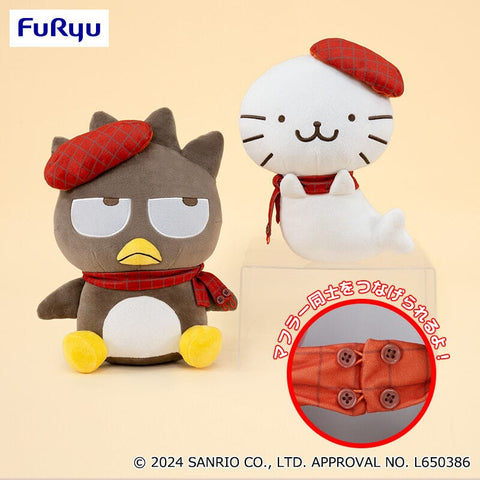 Plush Sanrio Favorite Scarf BIG Plush Toy - Badtz-Maru & Good Hanamaru (10 Inches)