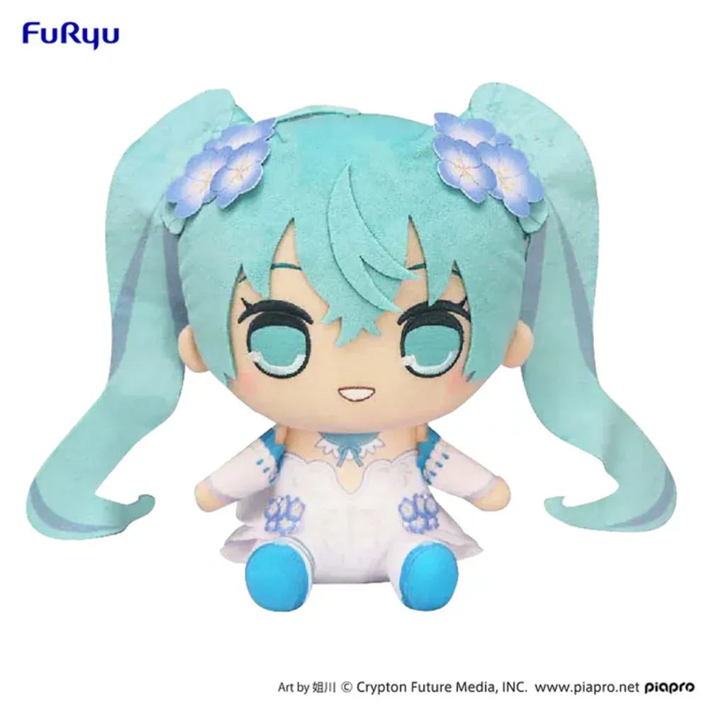 Plush Vocaloid Hatsune Miku Kyurumaru Big Plushie - Nemophila Ver (12 Inches)