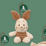Plush Winnie The Pooh Cafe De Hunny Fukufuku Mascot Poch - Pooh, Piglet, Roo and Tigger (4 Inches)