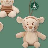 Plush Winnie The Pooh Cafe De Hunny Fukufuku Mascot Poch - Pooh, Piglet, Roo and Tigger (4 Inches)