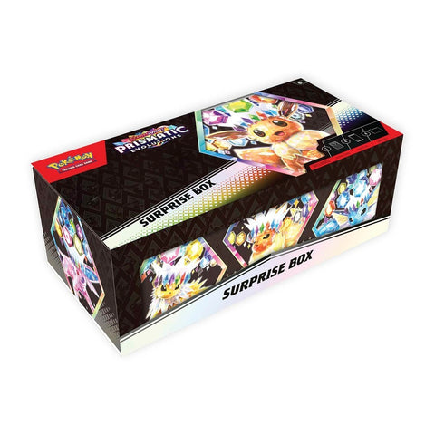 Pokémon TCG: Scarlet & Violet-Prismatic Evolutions Surprise Box, featuring striking box imagery with Pokémon characters, official branding visible