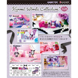 Re-ment Kuromi Words Collection 6pcs Complete Box with all items displayed
