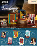 Re-ment Peanuts Snoopy's Door Story complete set displayed in a box with official branding