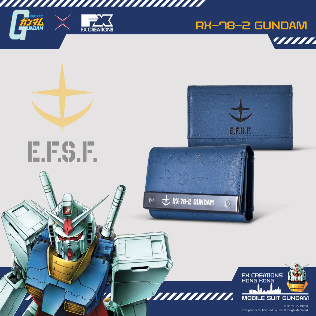 RX-78-2 GUNDAM leather bi-fold key wallet with official branding