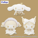 Sanrio Characters Royal Milk Princess Plush - My Melody, Kuromi and Cinnamoroll (7 Inches)