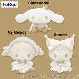 Sanrio Characters Royal Milk Princess Plush - My Melody, Kuromi and Cinnamoroll (7 Inches)
