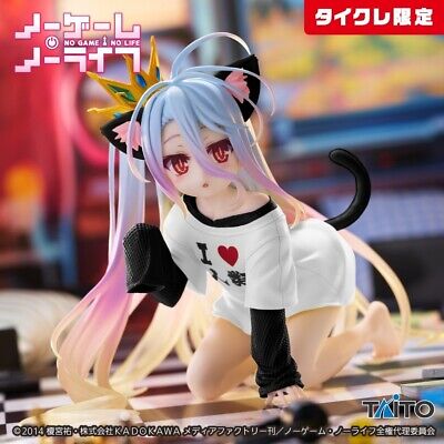 NO GAME NO LIFE DESKTOP CUTE FIGURE WHITE  CAT EAR T-SHIRT VER. -