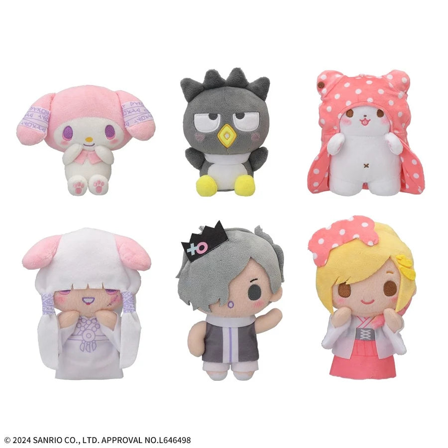 Shintenchikai Sei Zigzag x Sanrio Plush - My Melody, Badtz Maru, Marumofubiyori, Mikoto, Kagemaru and Ryuya (6 Inches)