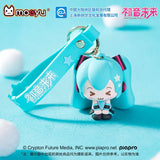 Stationery Vocaloid Hatsune Miku Squinty Eyes Series - Three Dimensional Soft Rubber Pendant