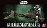 Model Kit Model Kit - 1/12 Star Wars Scout Trooper & Speeder Bike