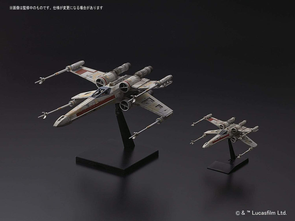 Model Kit Model Kit - 1/72 & 1/144 Star Wars Red Squadron X-Wing Starfighter Set