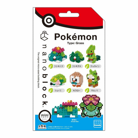 Nanoblock Pokemon Type: Grass (6packs in 1 Box/ 1 random design in 1 pack)